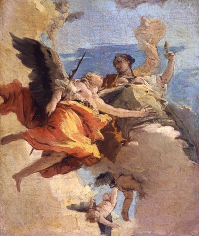 Allegorie van Deugd en Adel door Giovanni Battista Tiepolo